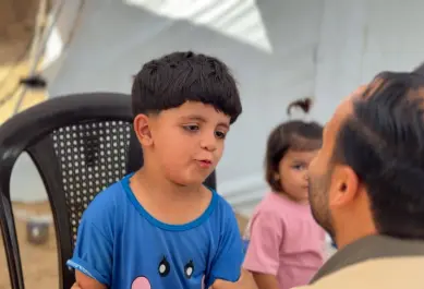 Close up child with IH member